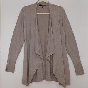 Women's White House Black Market Tan Open Front Cardigan Size Medium
